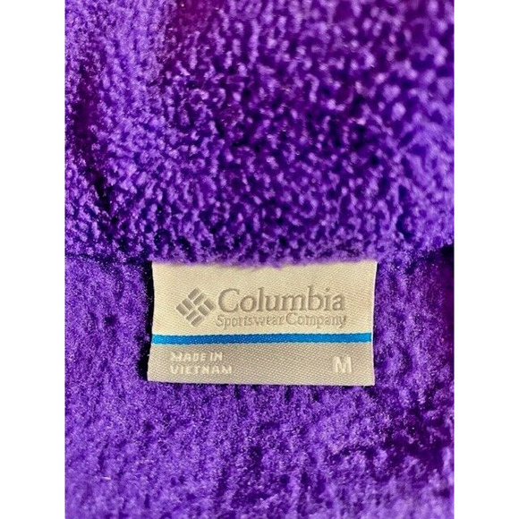 Womens Columbia Fleece Sweater Medium Purple Full Zip - Picture 7 of 11